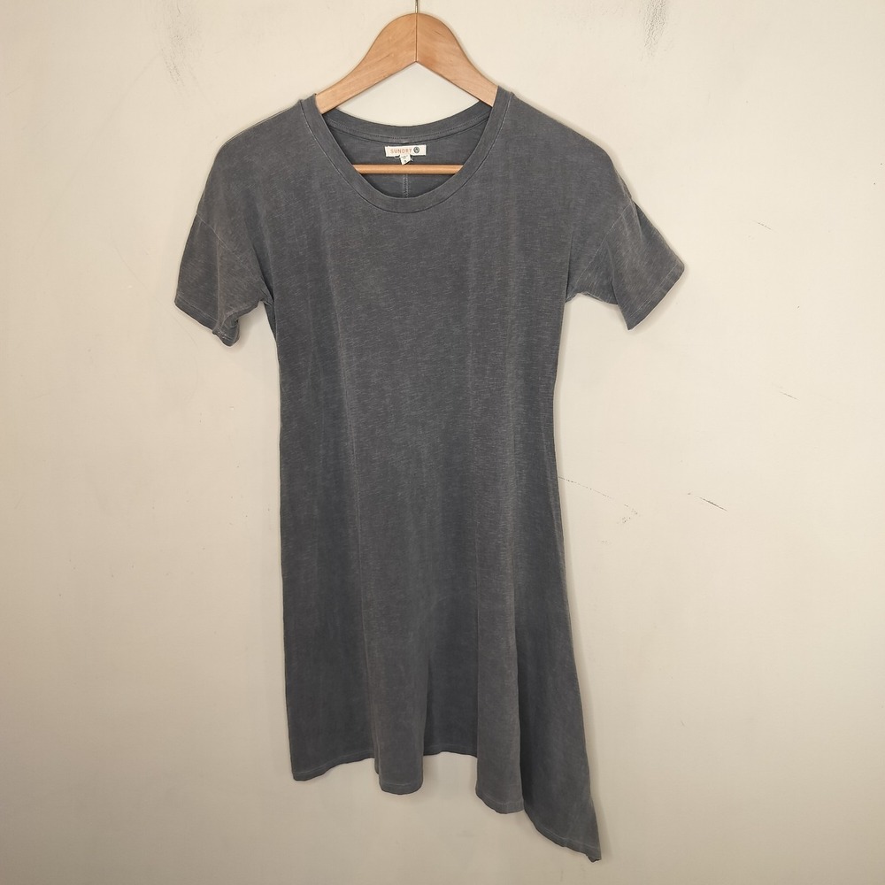 Sundry T-Shirt Dress Stretchy Asymmetric Hem USA